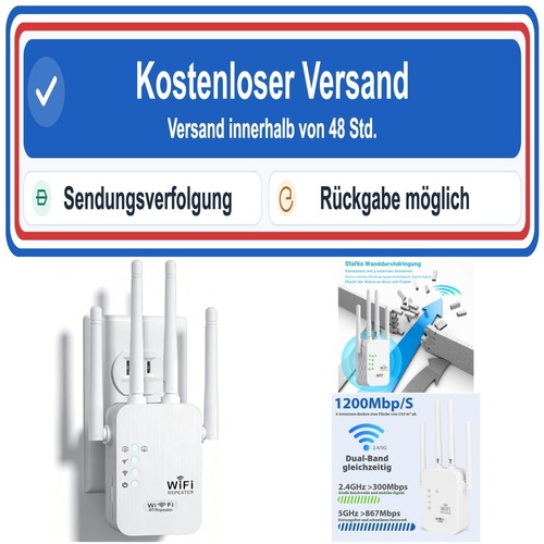 Wlan repeater 1200 mbit - repeater,